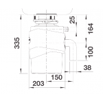 Blanco 456439 FWD Lite 3/4匹 1200ml 廚餘處理器